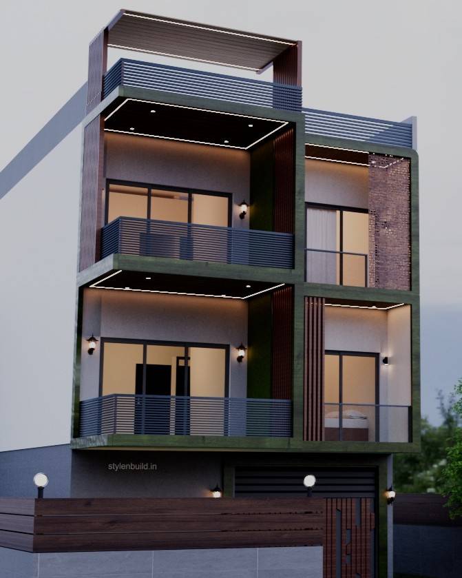 3storey side view
